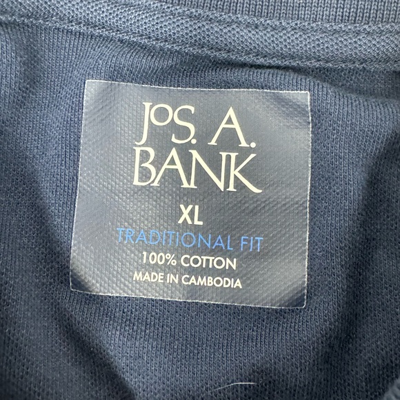 Jos. A. Bank Traveler Polo Shirt Men XL Traditional Fit Blue Short Sleeve GHV7. - Picture 4 of 5